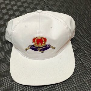 Crown Royal white hat  cap one size fits most with crown emblem